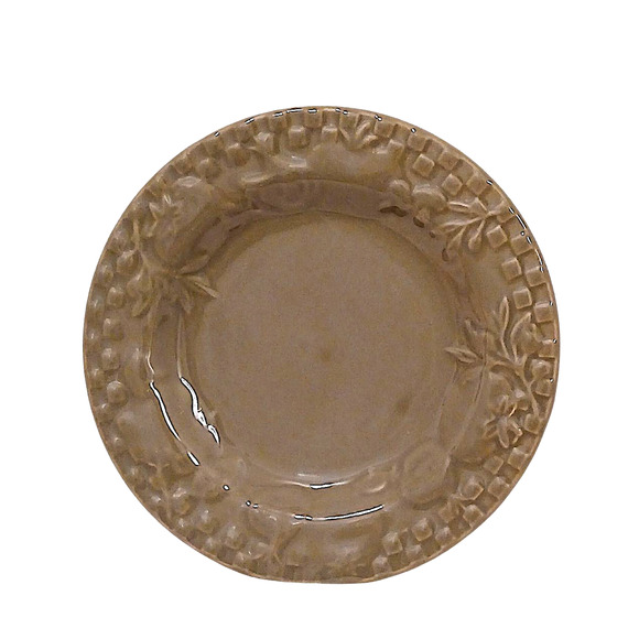 5 Home Grown Riviera Van Beer Stoneware Five 6" Cake Plate Mustard Green Vintage - Picture 3 of 11